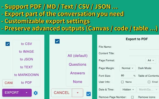 Download ChatGPT Exporter Terbaru – Simpan Chat ke PDF & MD description image 1