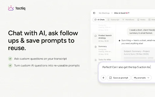 Download Tactiq: AI Meeting Note Taker & Transkripsi Gratis description image 5
