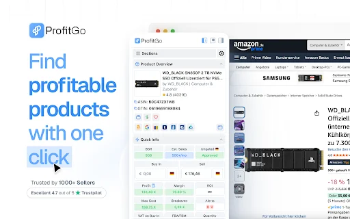ProfitGo: Extension Chrome Terbaik untuk Arbitrase Amazon description image 1