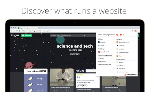 Download WhatRuns Terbaru – Deteksi Teknologi Website Gratis description image 1