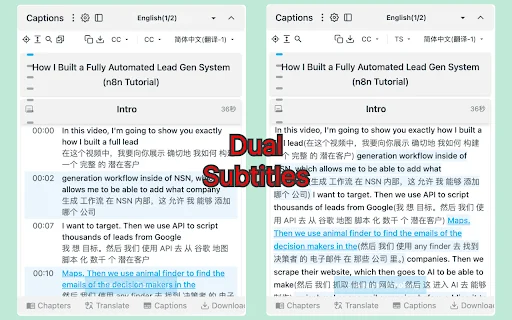 vCaptions – Transkrip Video AI & Terjemahan Subtitle Terbaik description image 3