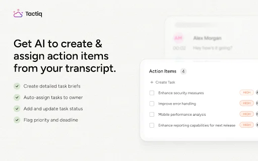 Download Tactiq: AI Meeting Note Taker & Transkripsi Gratis description image 4