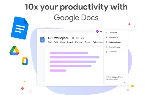 GPT Workspace: AI Terintegrasi untuk Google Docs, Sheets & Gmail description image 3