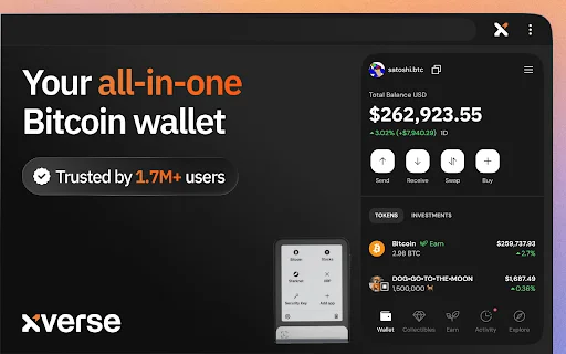 Download Xverse Bitcoin Wallet: Kelola BTC, Ordinals & Runes Aman description image 1