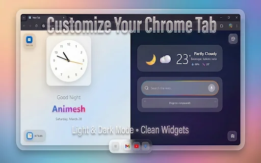 Download GNT: Glass New Tab Terbaru – Dashboard iOS Keren description image 1