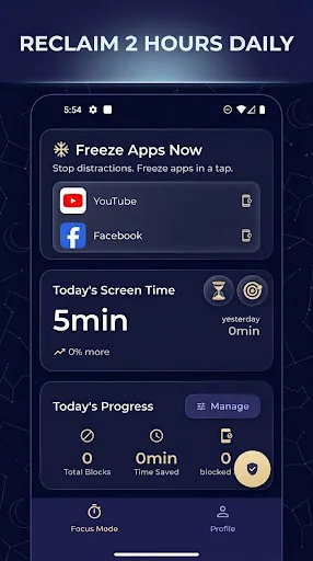 Download Freeze – App Lock & Blocker Terbaru – Fokus & Produktif description image 1