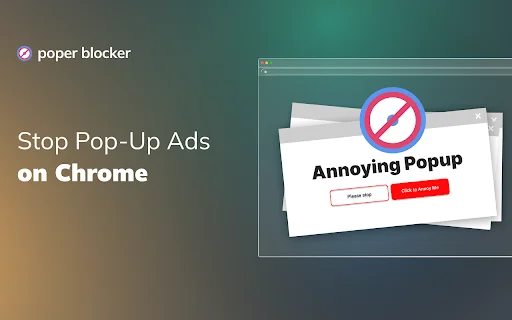 Download Poper Blocker Chrome – Blokir Iklan & Popup Gratis description image 1