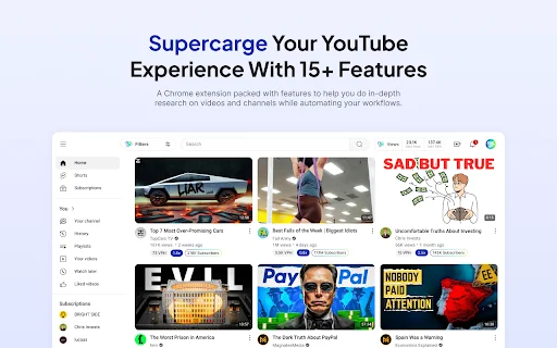 Nexlev YouTube Research & Analytics: Alat Riset Konten Terbaik description image 1