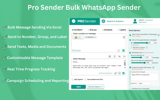Pro Sender: Kirim Pesan WhatsApp Bulk Otomatis & Gratis description image 2