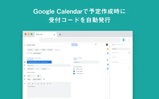 Download RECEPTIONIST Chrome Extension – Kelola Jadwal Efisien description image 3