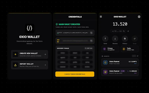 Download 0xio Wallet Terbaru – Dompet Aman untuk Octra Network description image 1