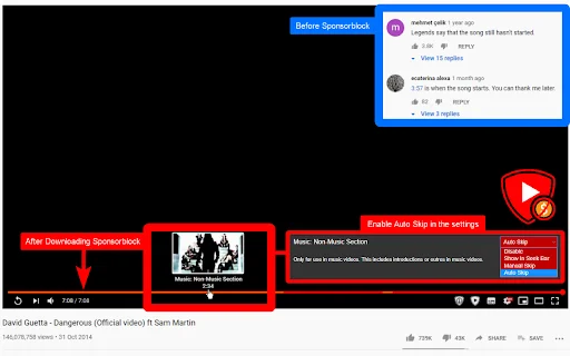 Download SponsorBlock Terbaru – Lewati Sponsor YouTube Otomatis description image 3