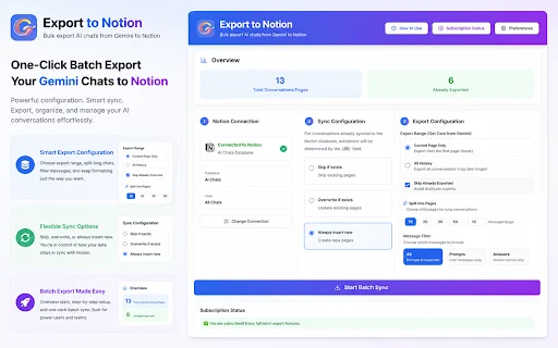 Ekspor Chat Gemini ke Notion – Sinkronisasi Otomatis & Cepat description image 4