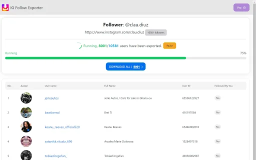 Download IG Followers Exporter Terbaru – Ekspor Data Instagram description image 2